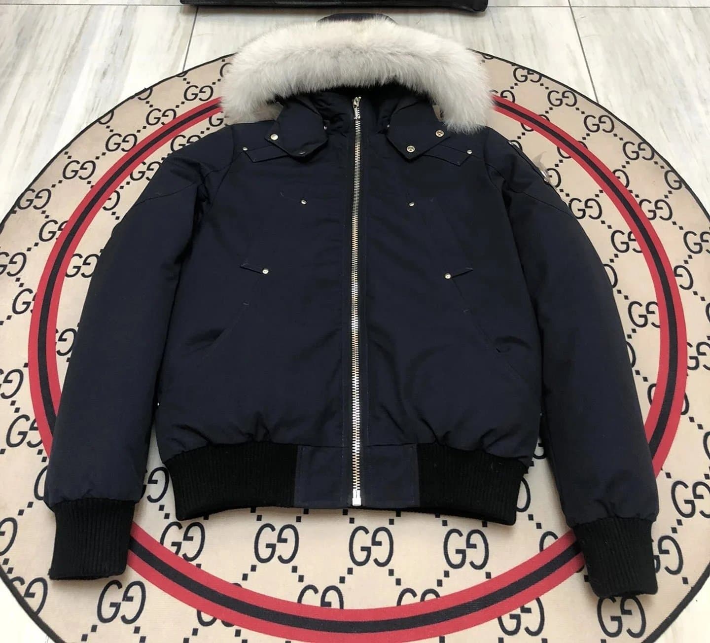 Canada Goose × Goyard Puffer Jacket Wolf Embroidery — 5