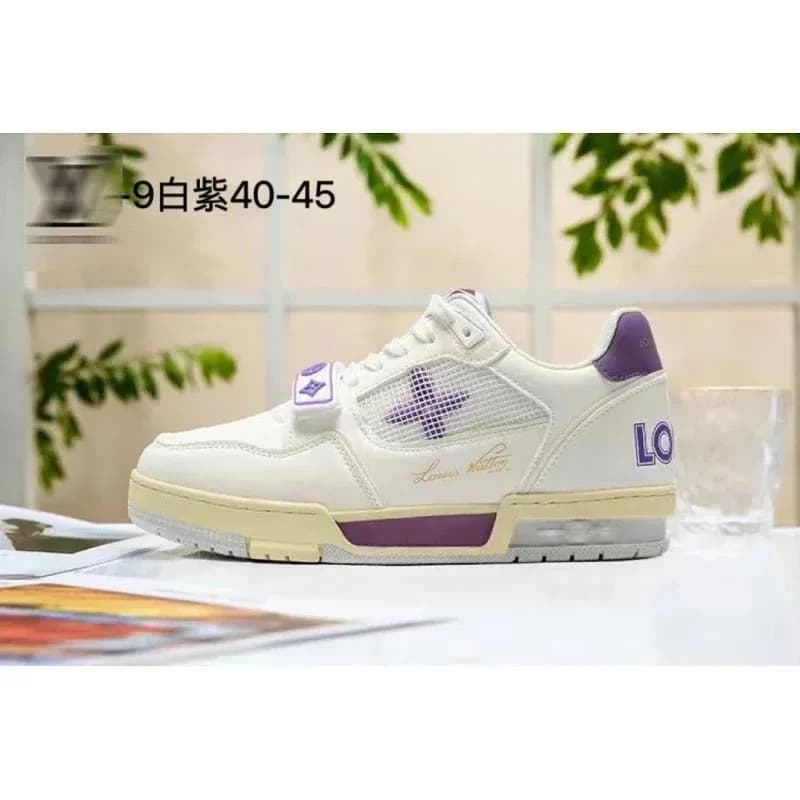 Louis Vuitton LV Trainer White Red — 白紫