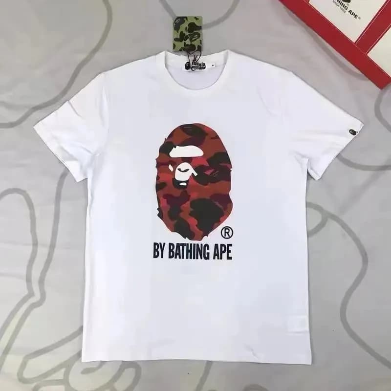 BAPE Ape Head Tee Red Camo Ape Head