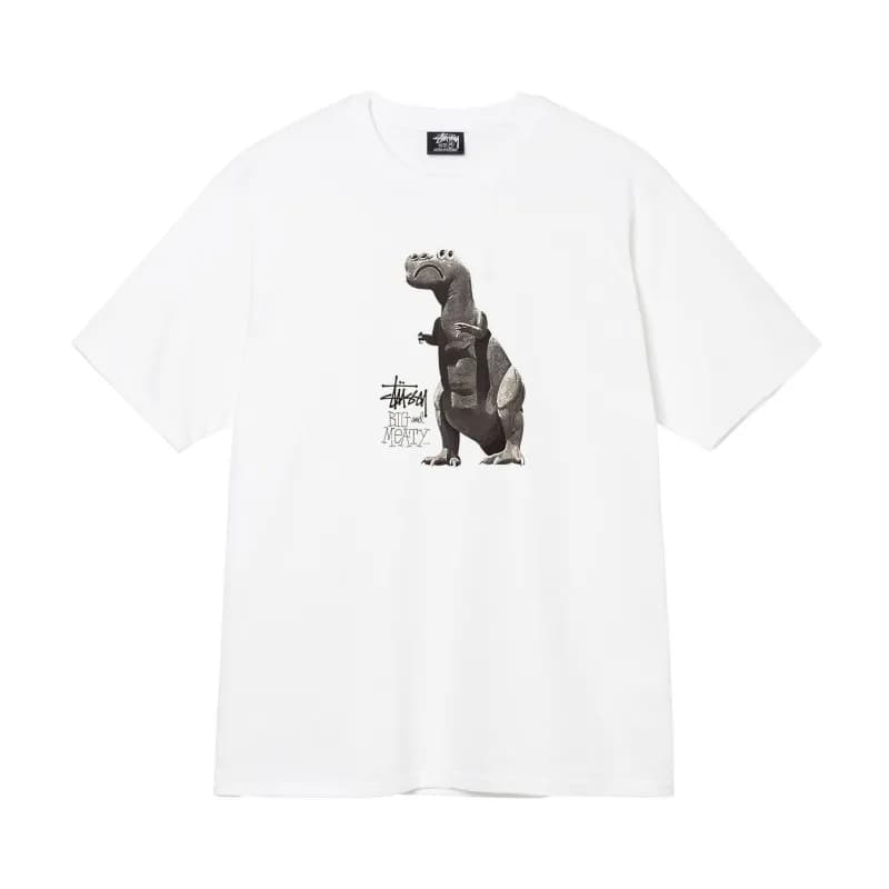 Stüssy Logo Tee Classic Stussy — White [dinosaur]
