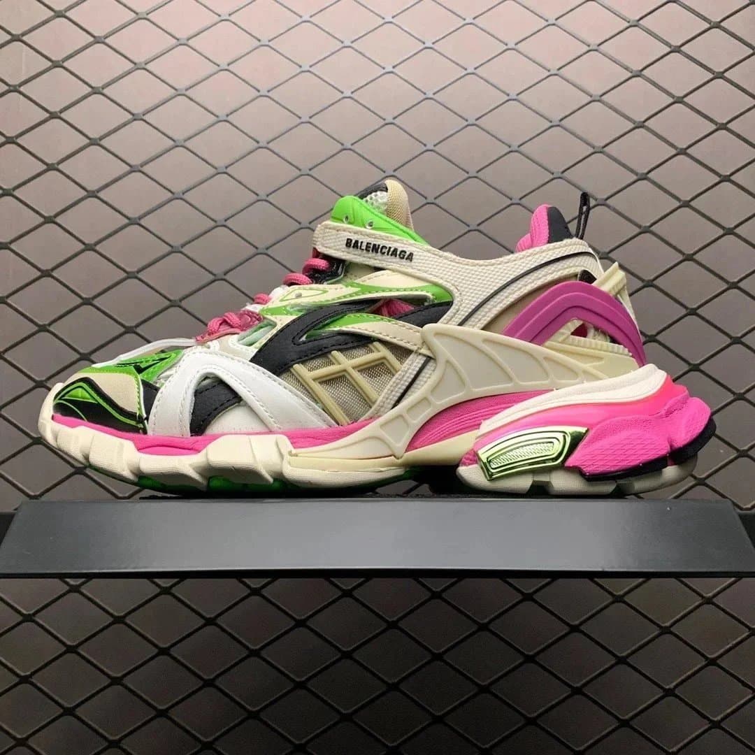 Balenciaga Triple S Lilac — 白绿红