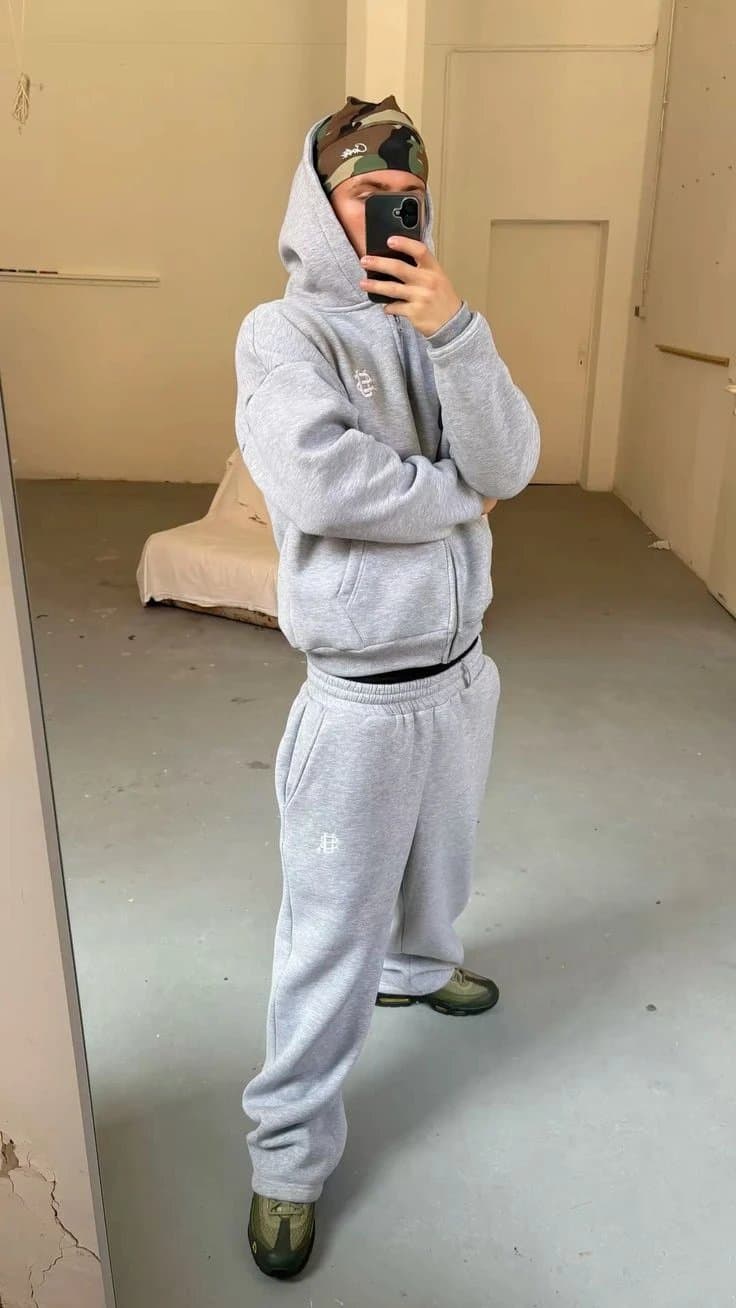 Fear of God Essentials Zip-Up Hoodie Heather Grey