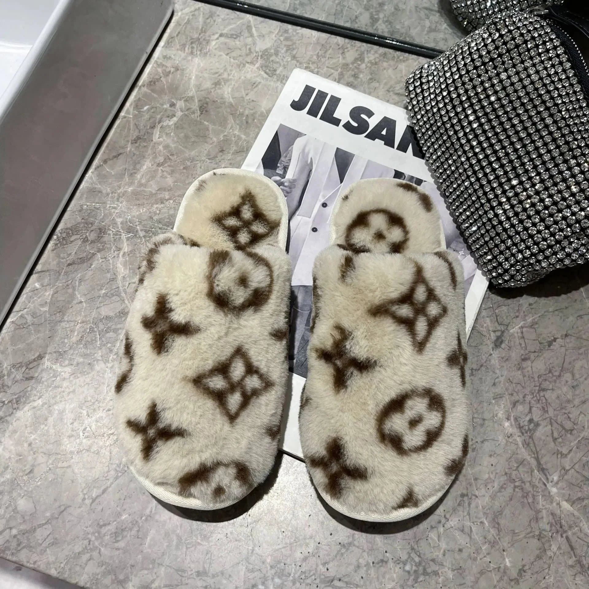 Louis Vuitton Furry Slides Monogram