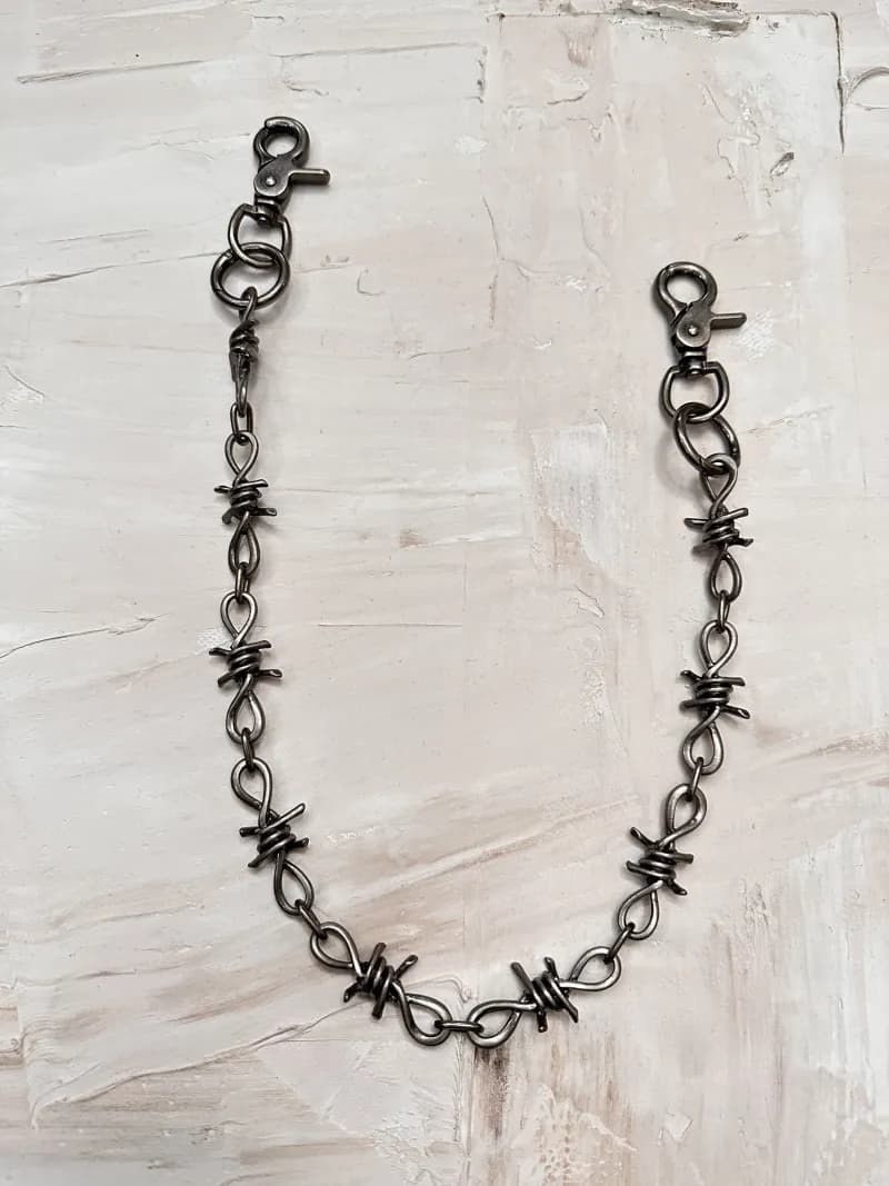 Chrome Hearts Barbed Wire Chain Gunmetal