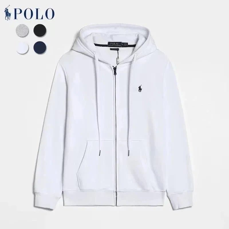 Polo Ralph Lauren Polo Shirt Classic Fit — 白色拉链