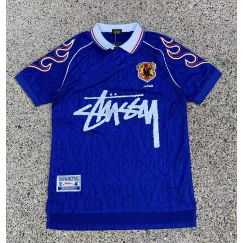 Stüssy Polo Shirt Japan National Team Flame Print