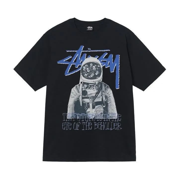 Stüssy Wizard Graphic Tee Blue Star Wizard — 黑色【宇航员】