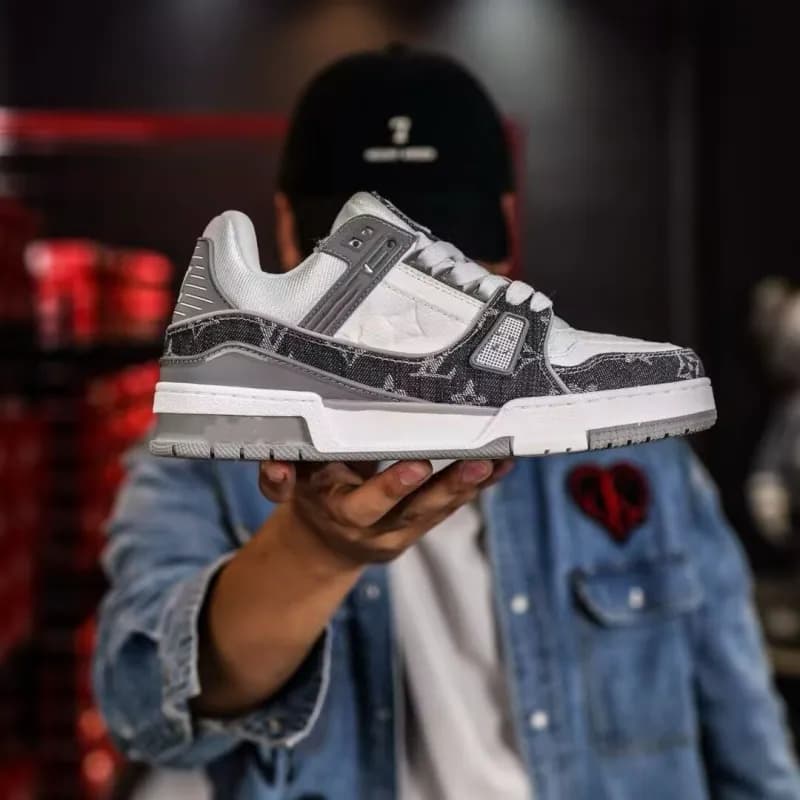 Louis Vuitton LV Trainer Monogram Canvas — Gray denim