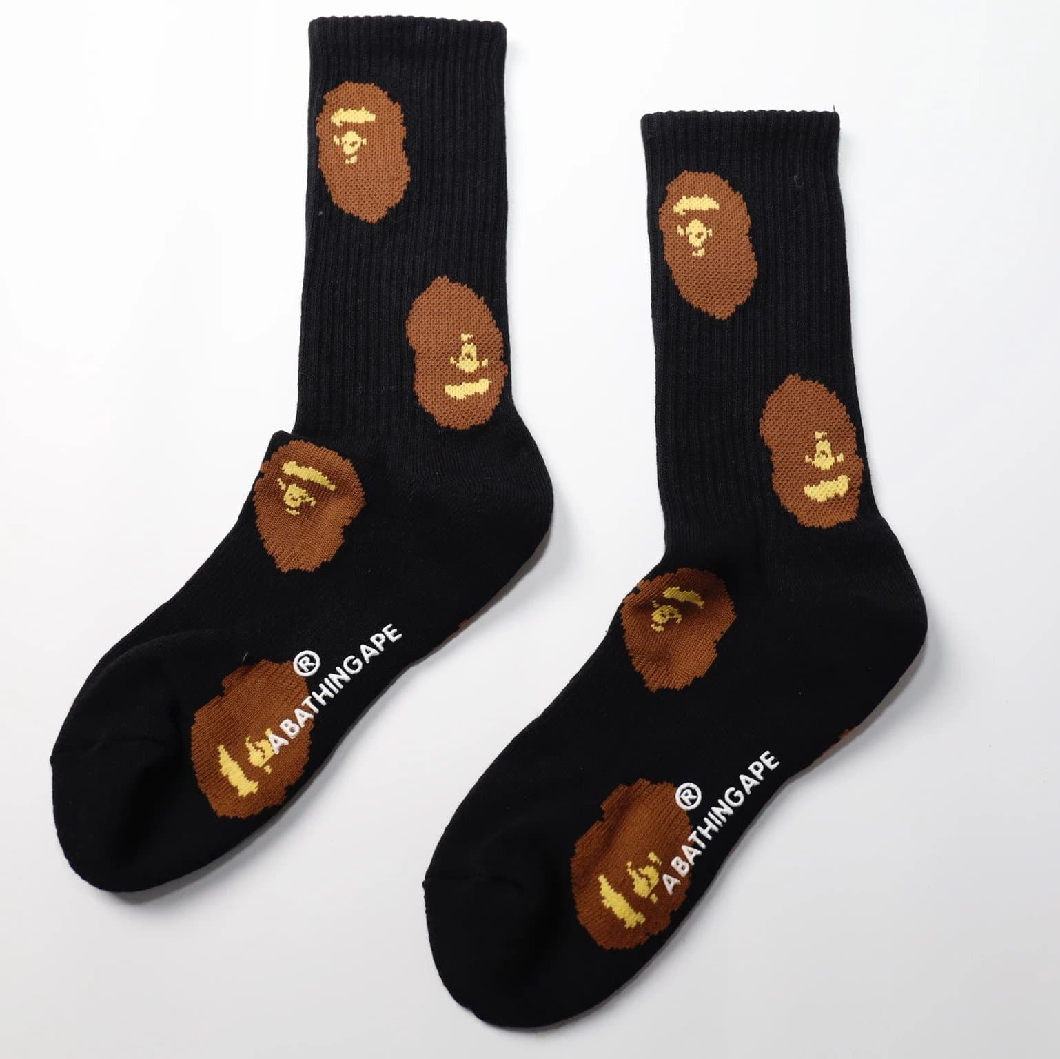 BAPE Ape Head Socks All-Over Logo