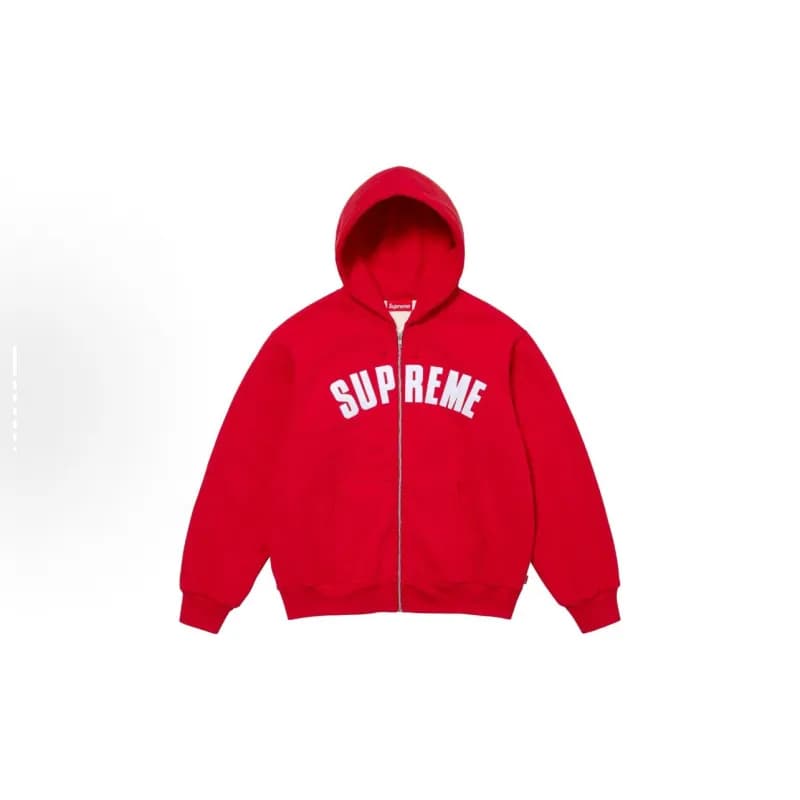 Supreme Hooded Sweatshirt Nike Logo Back — E593#红色