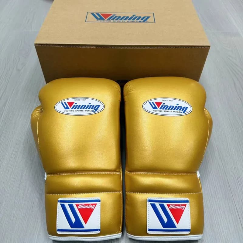 Boxing Gloves Metallic Gold