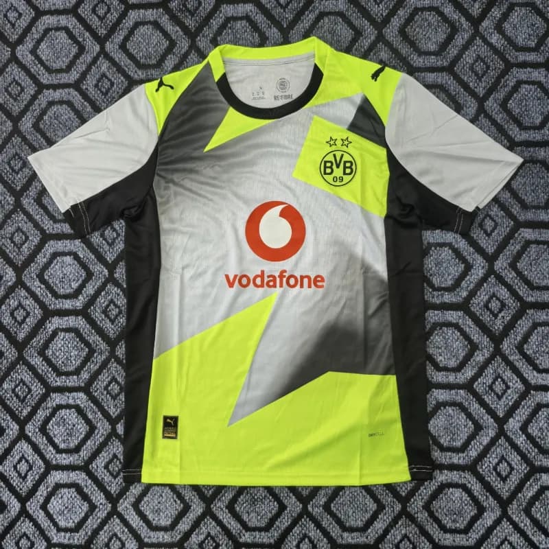 Palestine Support Jersey Black with Green and Red Stripes — 2526多特客场