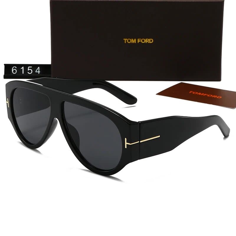 Tom Ford Aviator Sunglasses Black Frame with Gold Accents