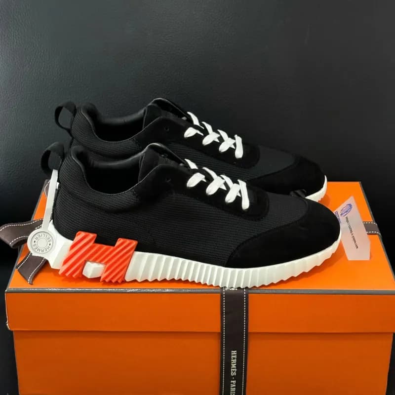 Hermès H-Boot Sneaker Black Orange White