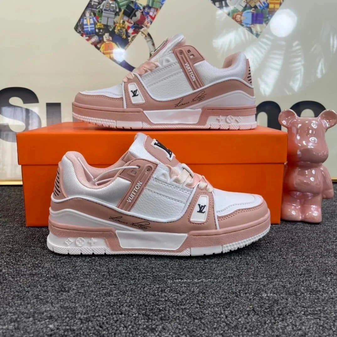 Louis Vuitton LV Trainer Pink Beige