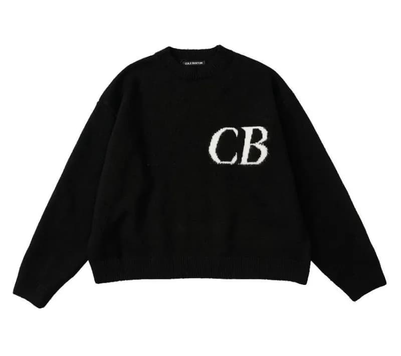 Corteiz CB Logo Knit Sweater White CB Logo