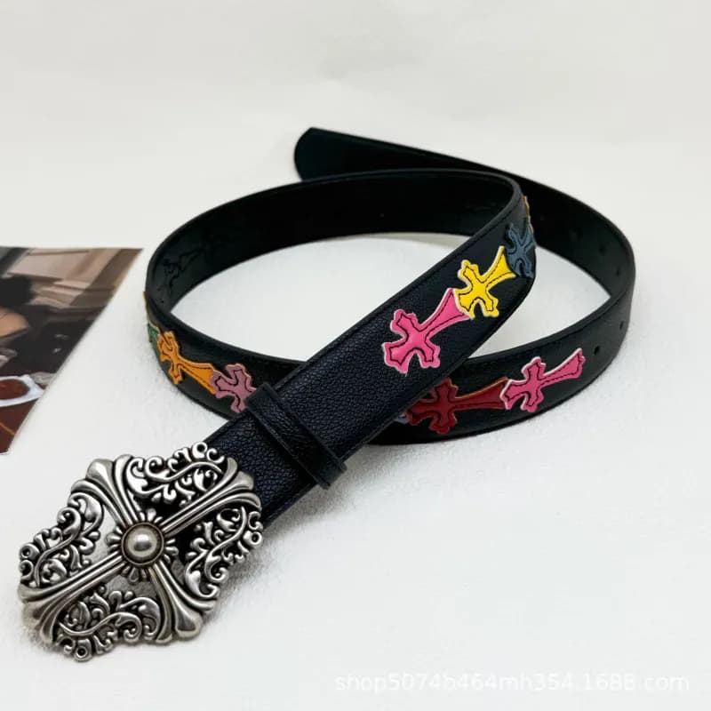 Chrome Hearts Cross Belt Embossed Cross — 2