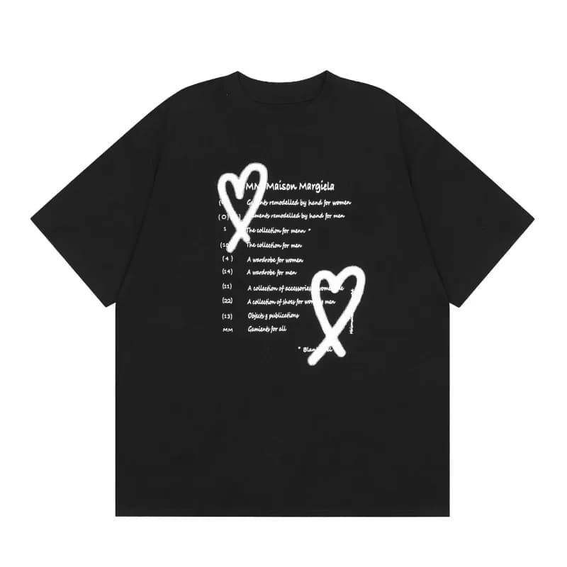 Maison Margiela Graphic Tee Heart Logo Print