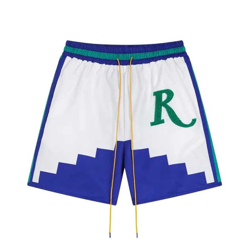 Rhude Logo Shorts Outline Logo — 8175蓝色