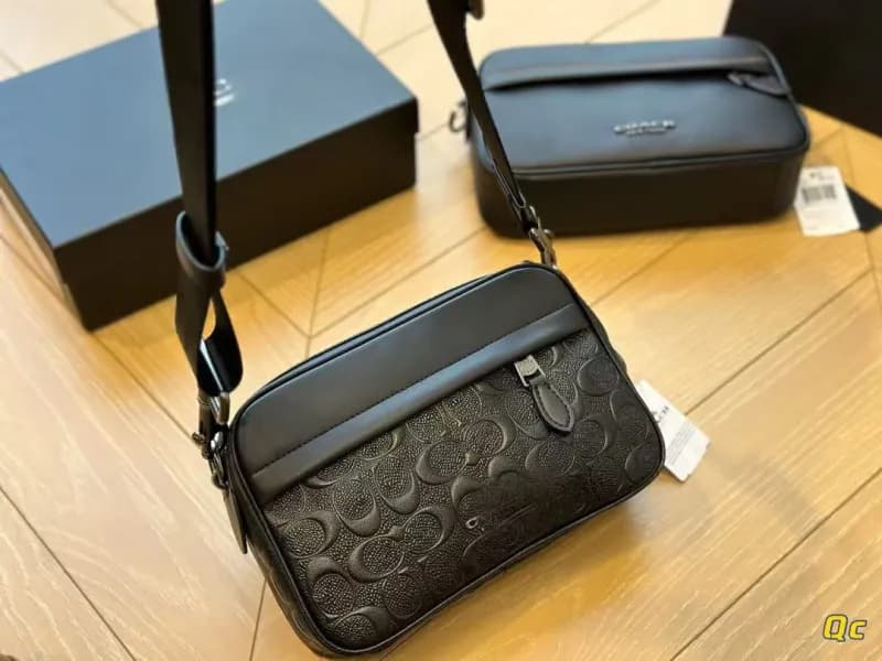 Coach Shoulder Bag Signature Embossed