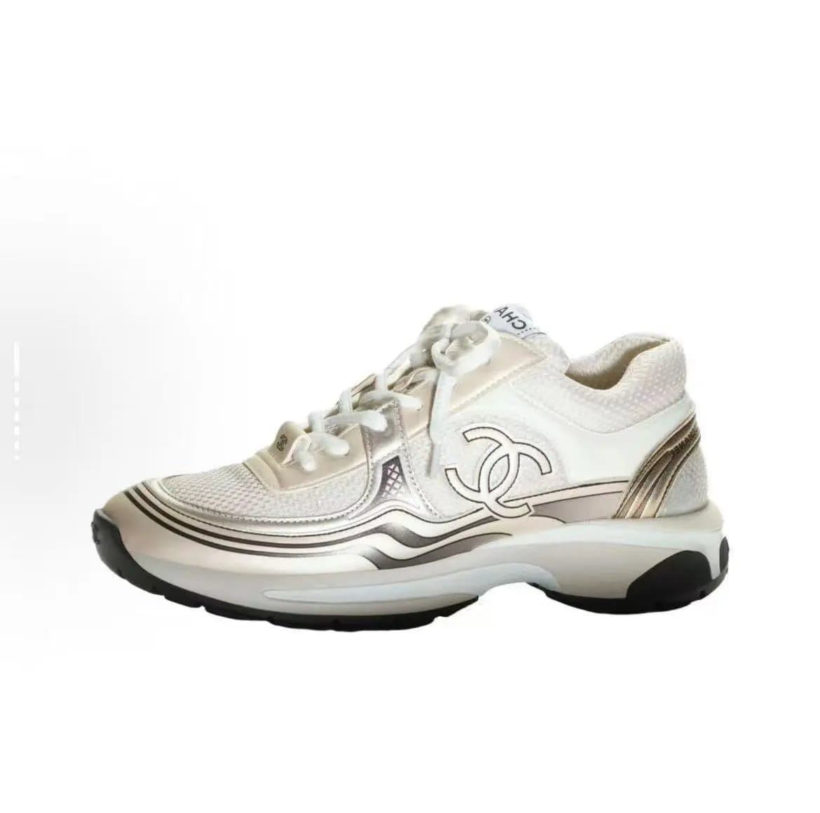 Chanel Sneaker Metallic Silver — 8