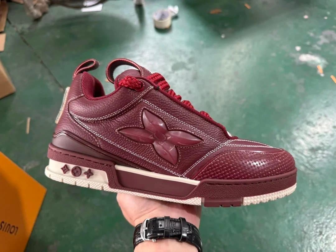 Louis Vuitton LV Trainer Monogram Flower — 酒红 SK822