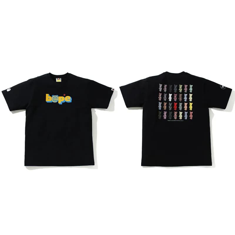 BAPE Ape Head Tee Camo Ape Logo — 743 black