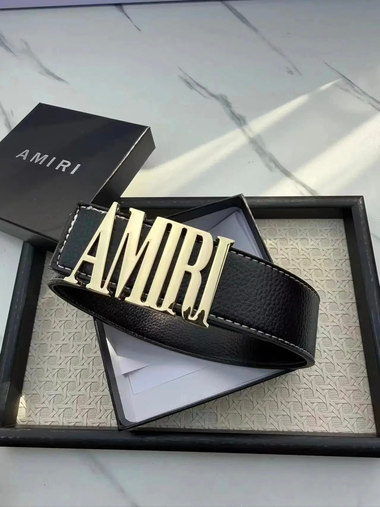Logo Belt Gold AMIRI Buckle