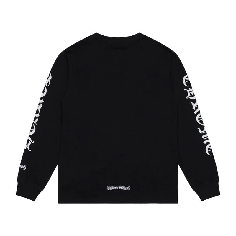 Chrome Hearts Long Sleeve Tee Cross Logo Sleeve Print