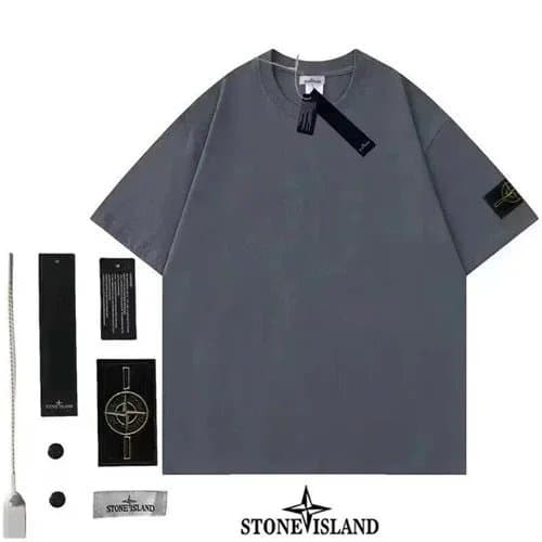 Stone Island Cotton T-Shirt Compass Logo Patch