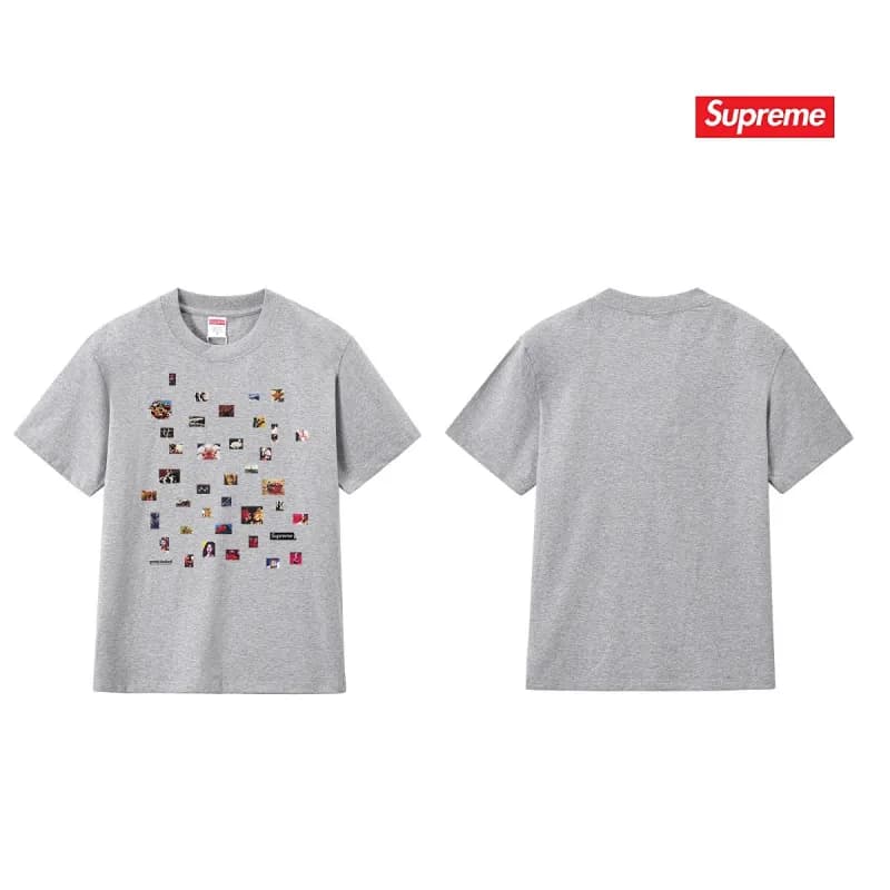 Supreme T-Shirt Graffiti Logo — S321灰色