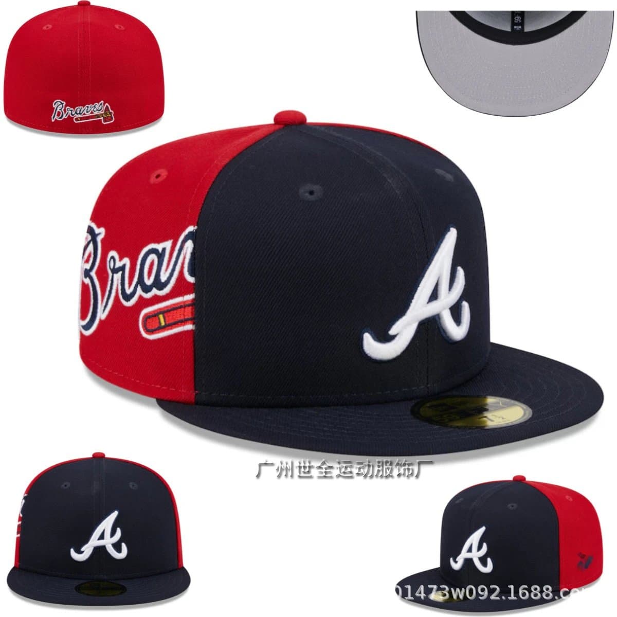 New Era × MLB 59FIFTY Fitted Cap Atlanta Braves Color Block