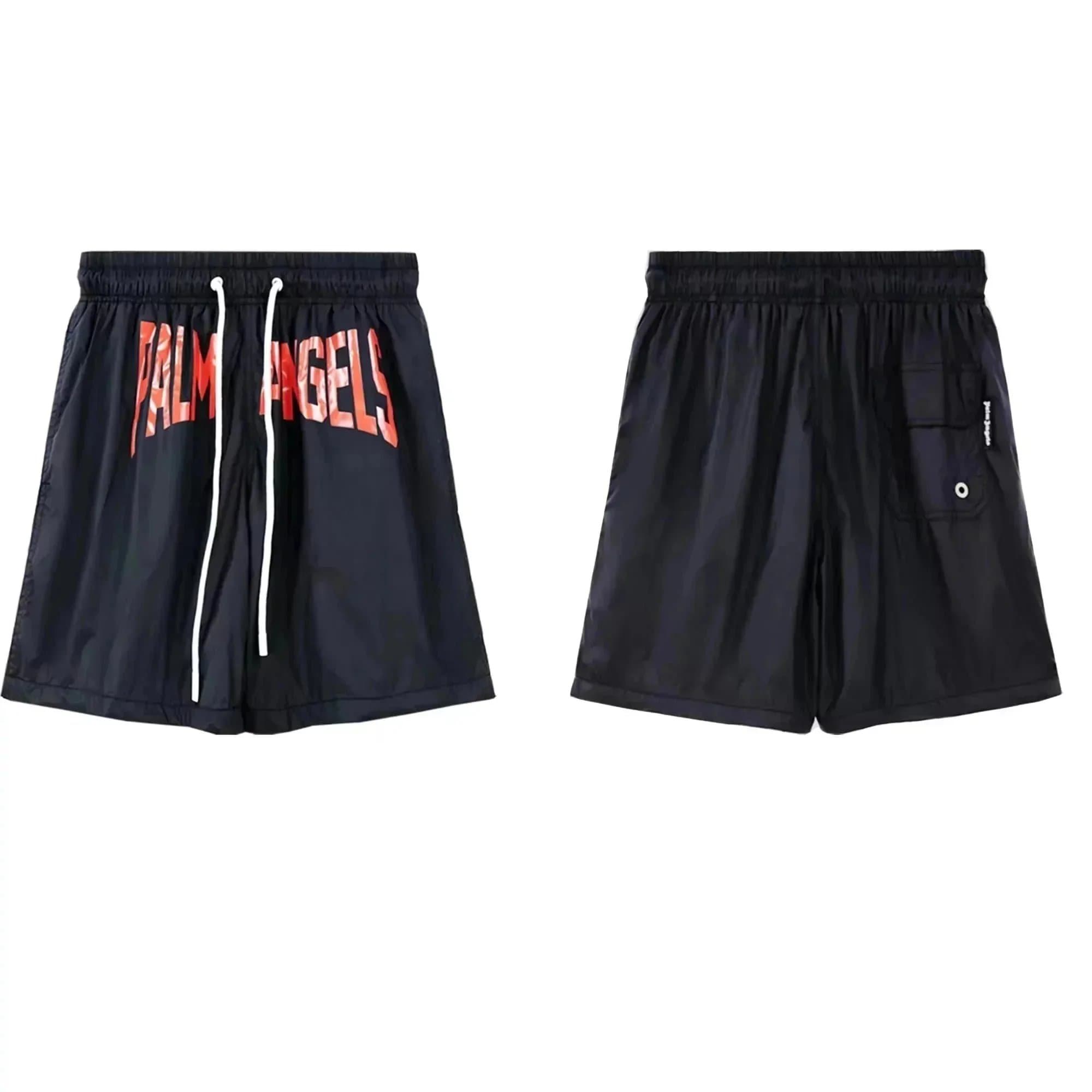 Palm Angels Logo Shorts Gothic Print — 33*High version
