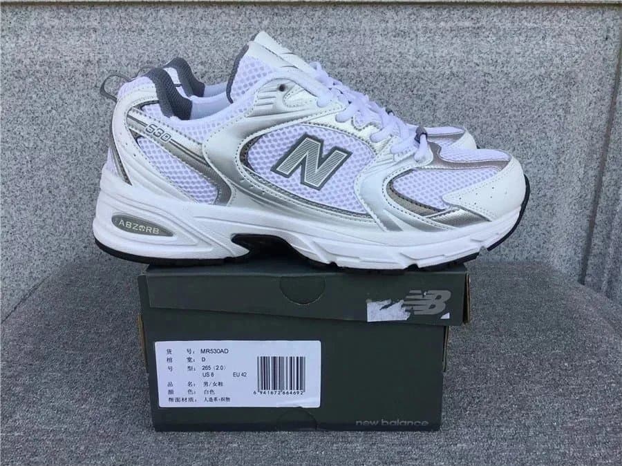 New Balance 327 White/Grey/Olive — 530银色002