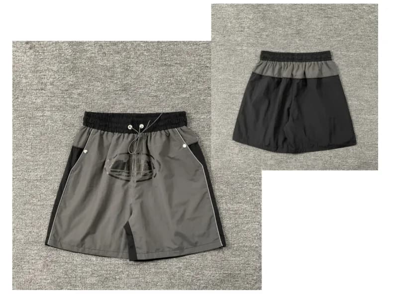 Converse Basketball Shorts Star Logo Panel — 8303 # Gray and black mark