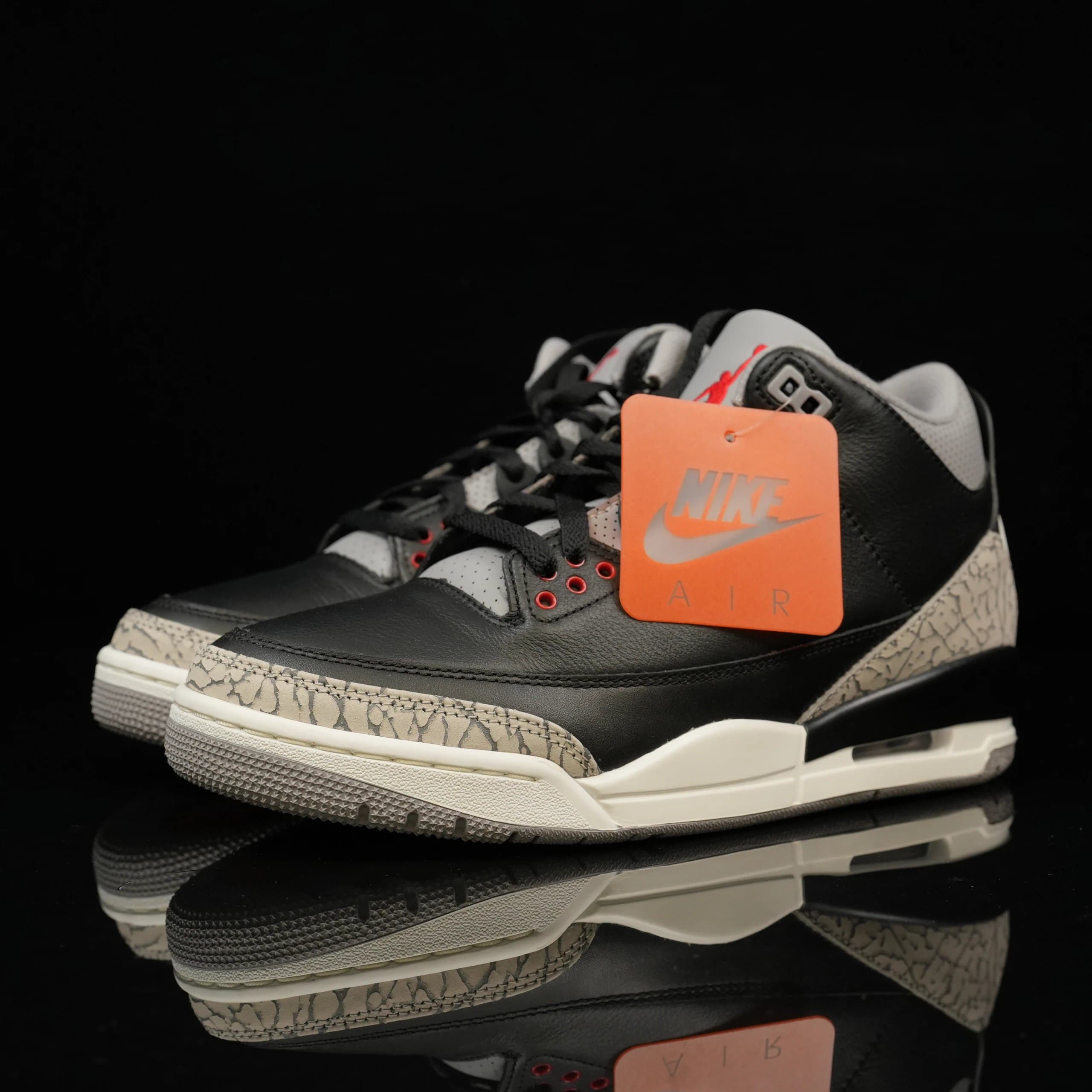 Air Jordan 3 Miami Vice — RN版本 · AJ3 黑水泥 DN3707-010