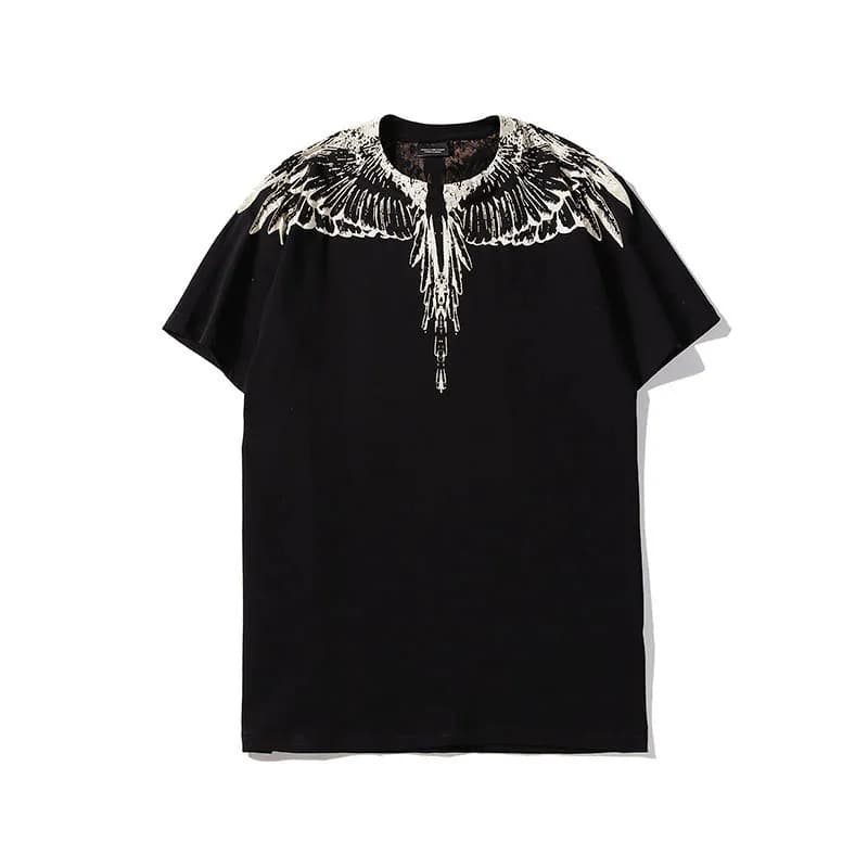 Maison Margiela Wings T-Shirt Black with White Wings Print