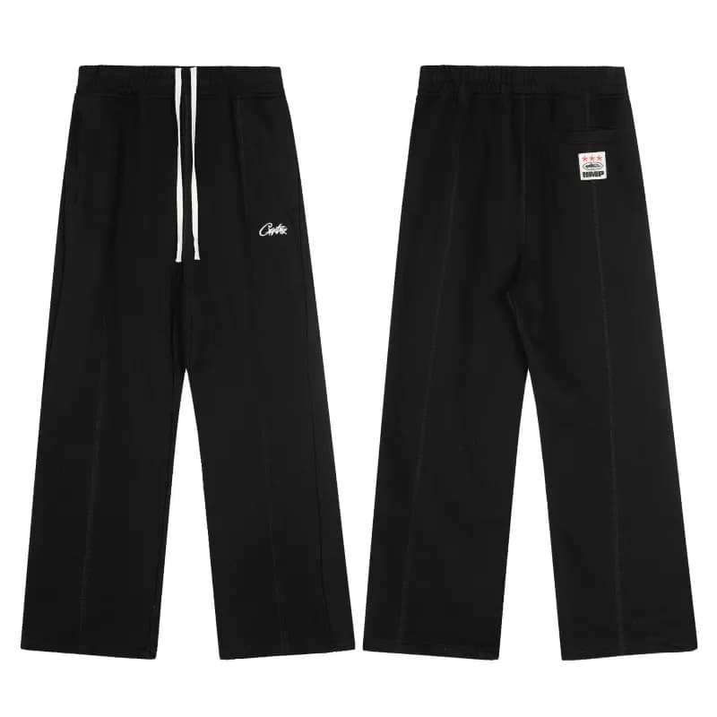 Corteiz Track Pants Embroidered Logo — 653黑色