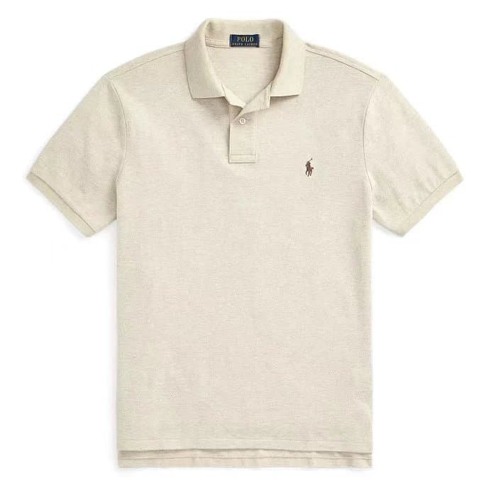 Polo Ralph Lauren Polo Shirt Heather Grey — 杏色棕标