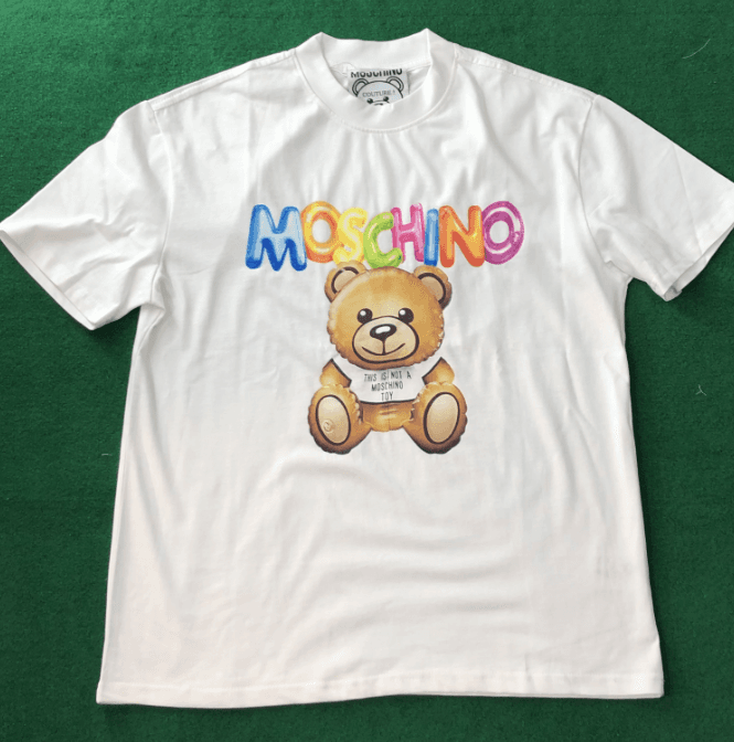Moschino Teddy Bear Tee Rainbow Logo