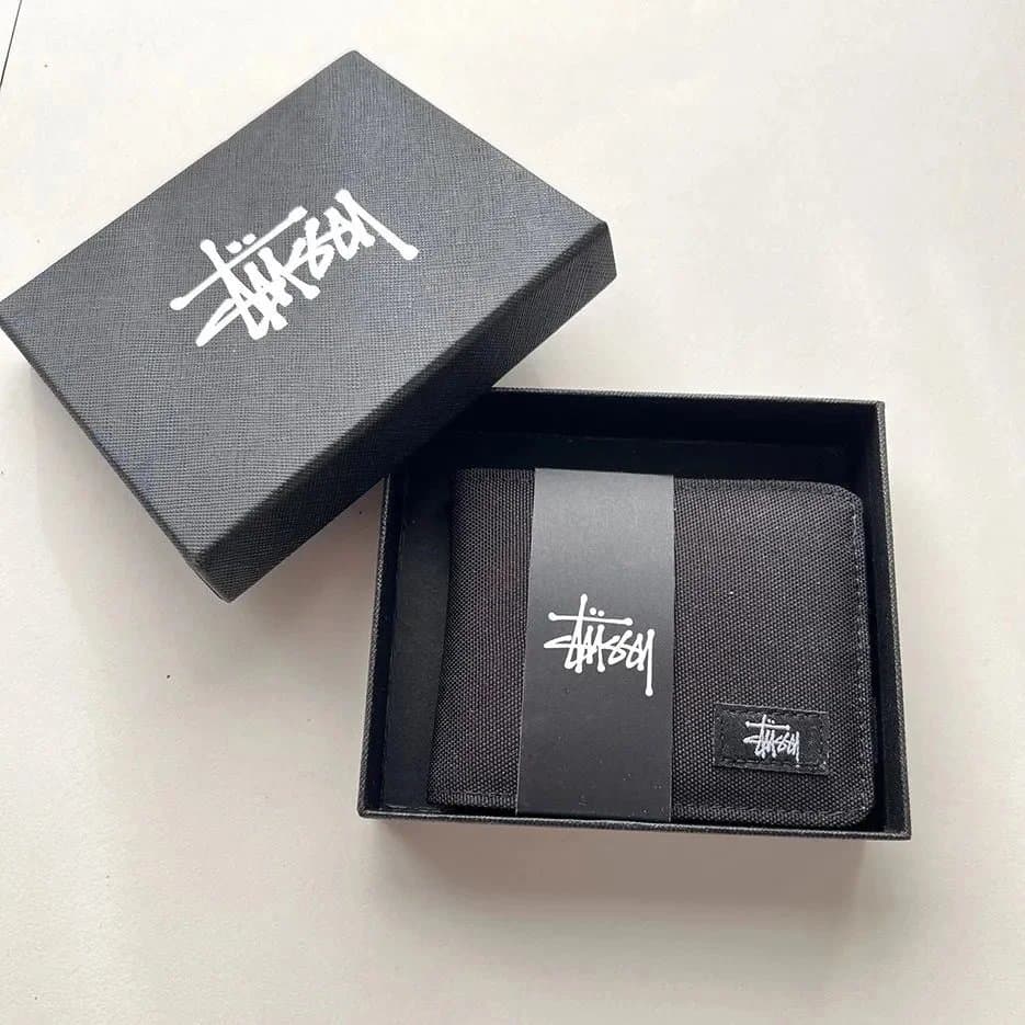 Stüssy Canvas Bifold Wallet Logo Patch