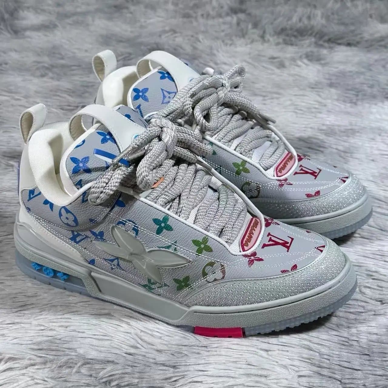 Louis Vuitton LV Trainer Rainbow Monogram — Foshan batch 灰印花