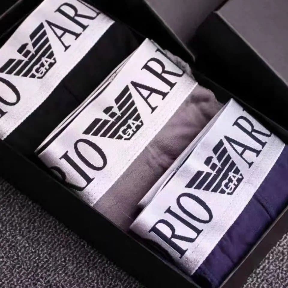 Emporio Armani Boxer Briefs Logo Waistband — 自定义 3条礼盒装