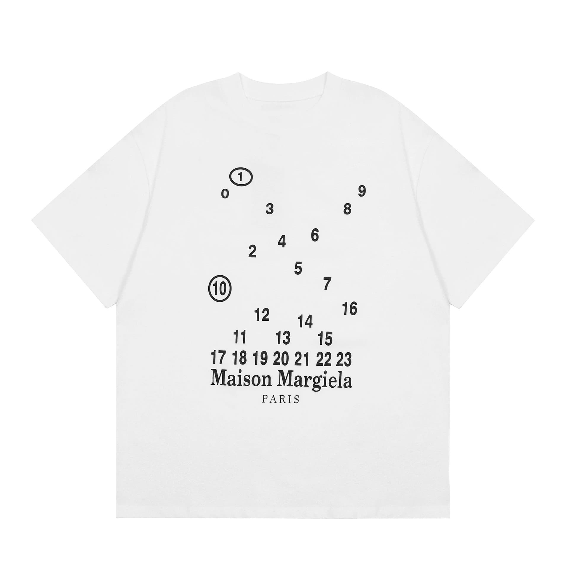 Maison Margiela Numbered Logo Tee Numeric Print — 1