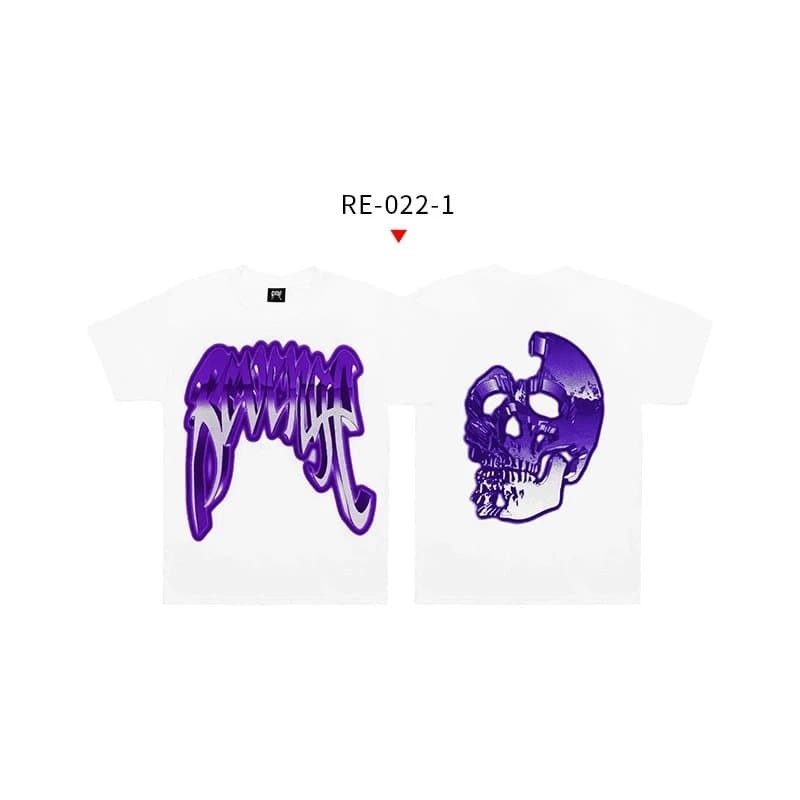 Revenge Graphic Tee Skull & Logo Print