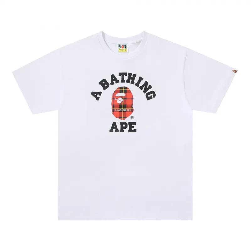 BAPE Graphic Tee Plaid Ape Head