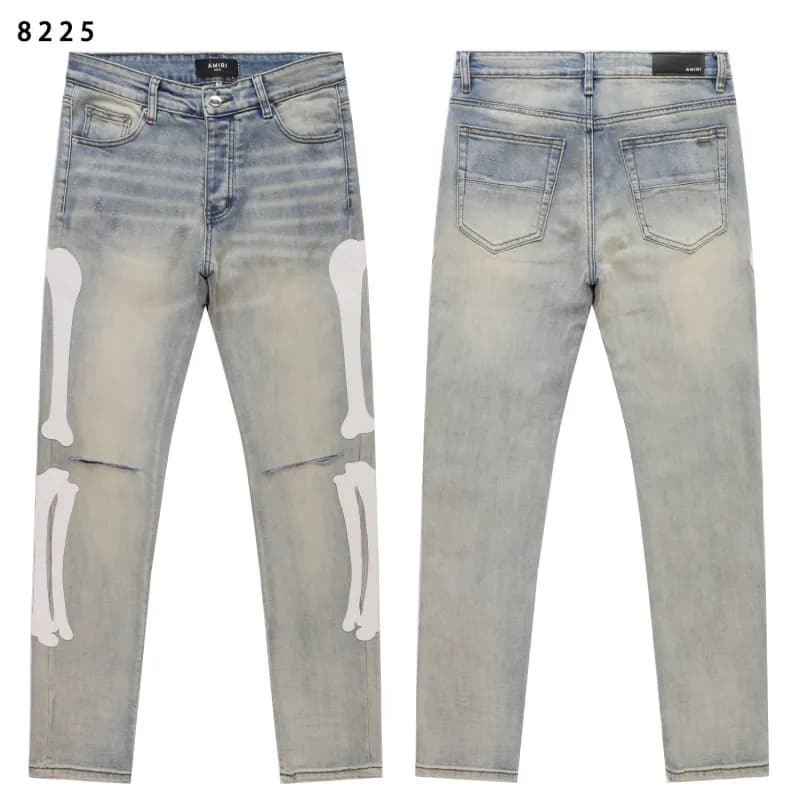 Denim Tears Cargo Shorts Washed Red Splatter with Crystal Embellishment — 8225 water blue