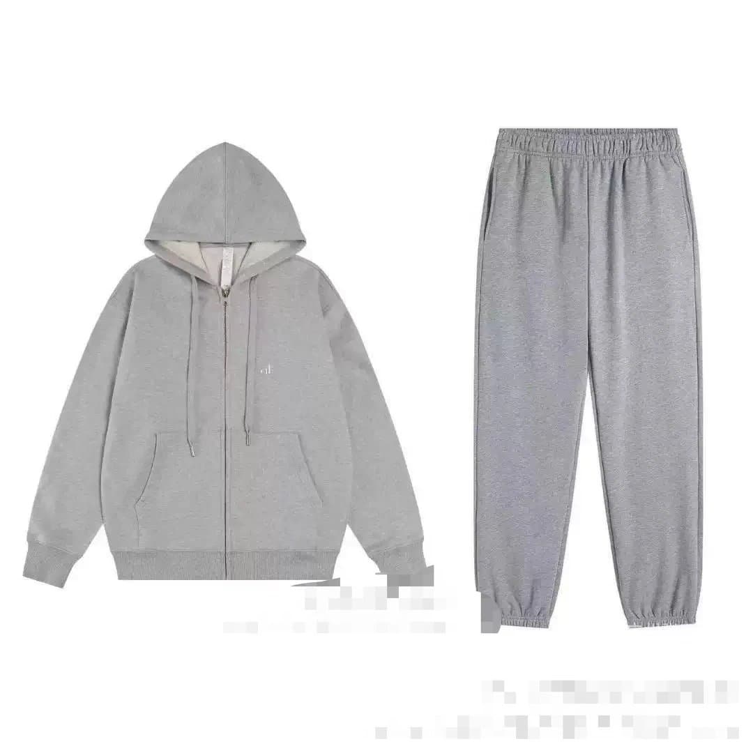 Calvin Klein Track Set Monogram Logo — 灰色全拉链束脚-套装