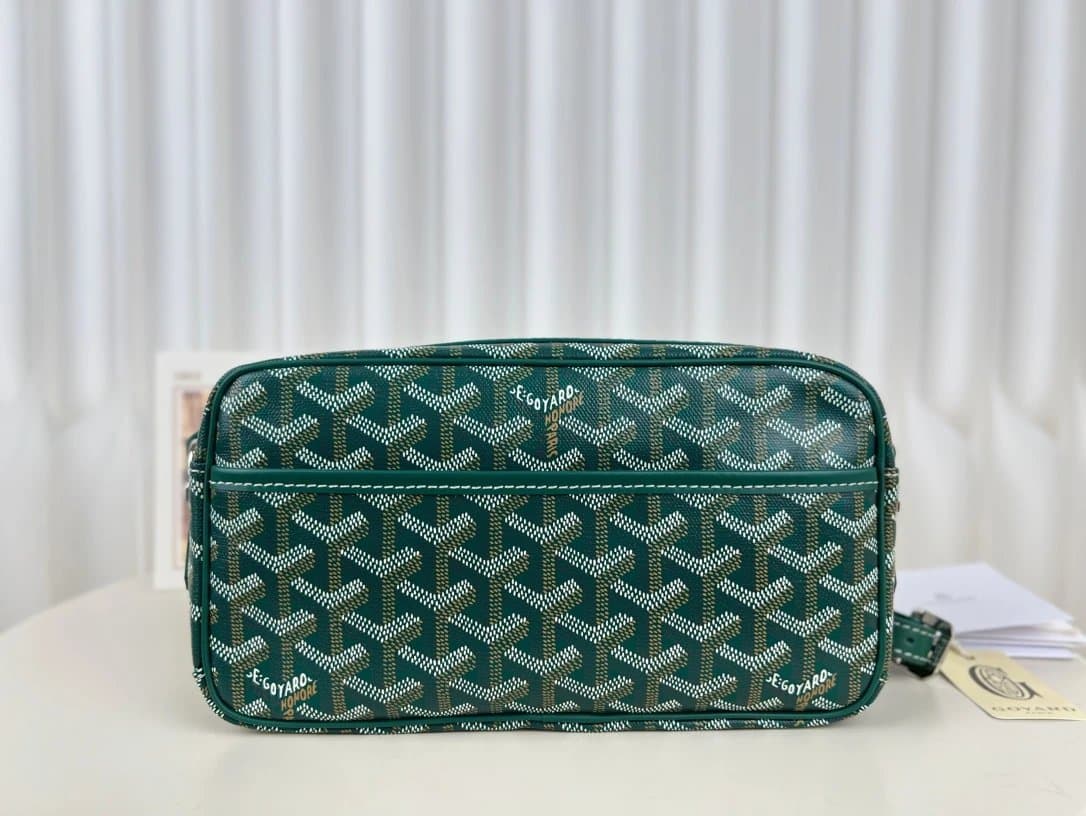 Goyard Saint Louis Pouch Green Goyardine Canvas
