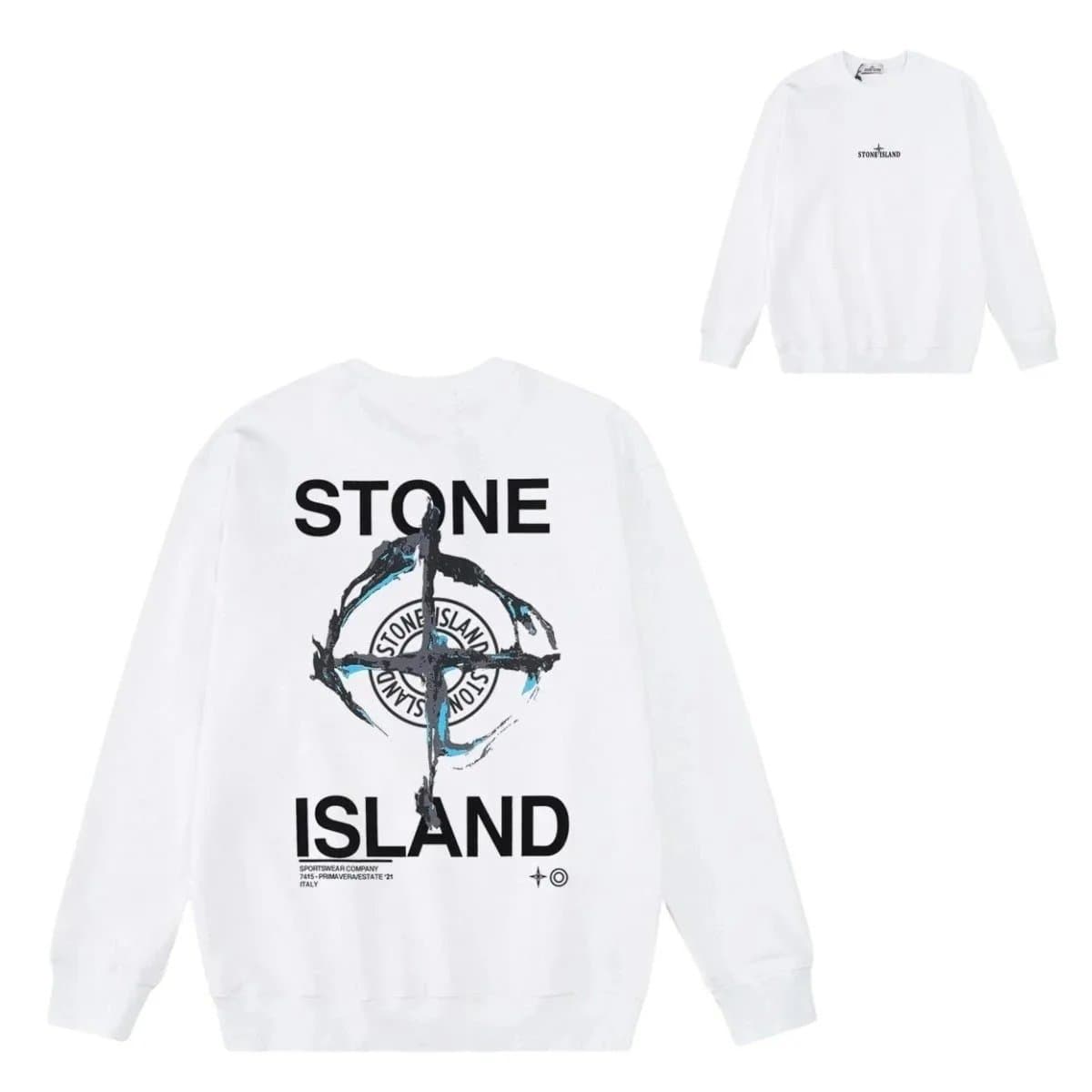 Stone Island Crewneck Sweatshirt Compass Patch — JMFS-YLWY-0110